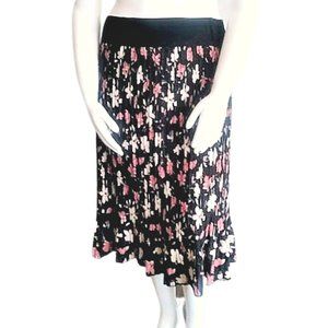 Andi & James Pleated Floral Skirt Sz 1X